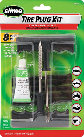 Slime 20464 Kit di Riparazione con Otturatore per Pneumatici, Riparare Forature, per Auto, Motociclette, Rimorchi, Veicoli Fuoristrada, Carriole, Tosatrici, Set 8 Pezzi Kit riparazione manuale (8 pezzi) Non solo alimenti - Albano Laziale, Commerciovirtuoso.it