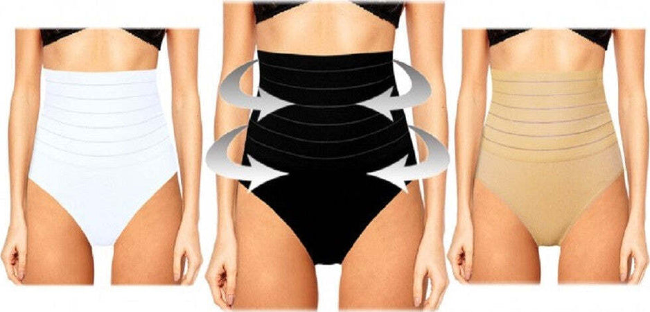 Slip A Vita Alta Con Panciera Guaina Contenitiva Addominale In