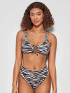 Slip alto con top bikini Gisela Estampado