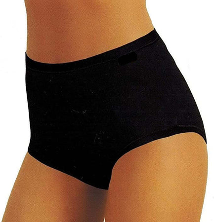 Slip Culotte in Cotone Jadea Mod. 787 Vita Alta Bianco/Nero