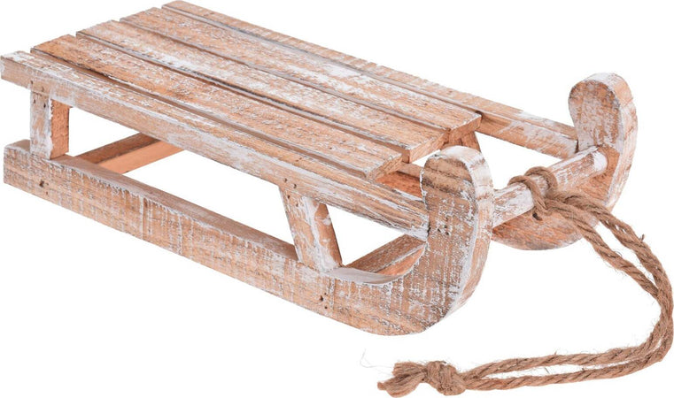 Slitta in Legno sbiancato decorazione Natalizia per Interni ed Esterni Casa e cucina/Decorazioni per interni/Addobbi e decorazioni per ricorrenze/Decorazioni natalizie/Ghirlande e corone MagiediNatale.it - Altamura, Commerciovirtuoso.it