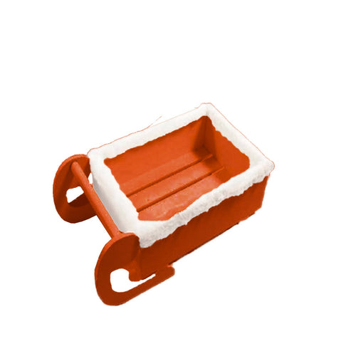 Cassetta slitta decorativa natalizia con pelo in legno per decorazioni natalizie