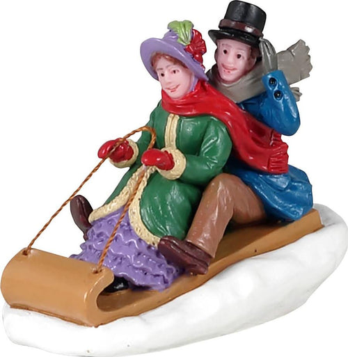 Slittino in stile vittoriano con una coppia in poliresina statuetta per villaggio di Natale Casa e cucina/Decorazioni per interni/Addobbi e decorazioni per ricorrenze/Decorazioni natalizie/Oggettistica MagiediNatale.it - Altamura, Commerciovirtuoso.it