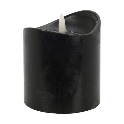Candela natalizia decorativa colorata, con luce a LED lampeggiante e timer, a batteria