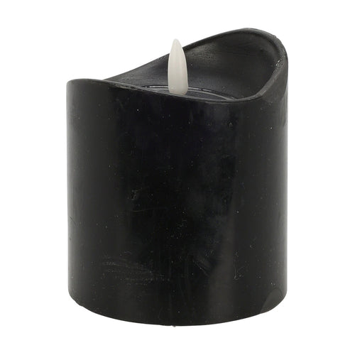 Candela natalizia decorativa colorata, con luce a LED lampeggiante e timer, a batteria