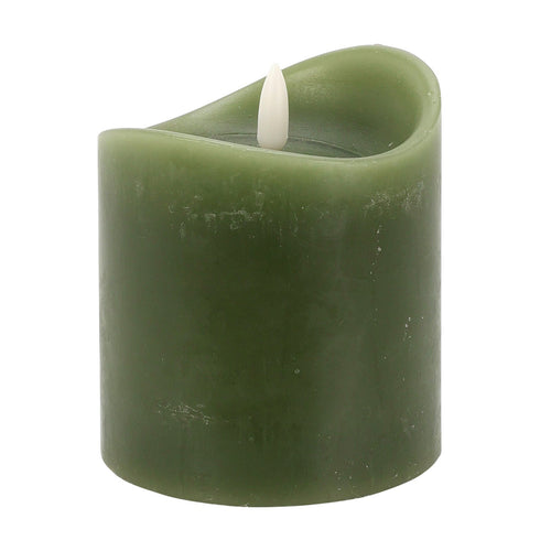 Candela natalizia decorativa colorata, con luce a LED lampeggiante e timer, a batteria