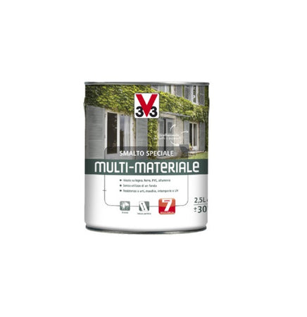 V33- SMALTO MULTIMATERIALE 4 IN 1 LT 2,50 VERDE SATINATO RAL 6005