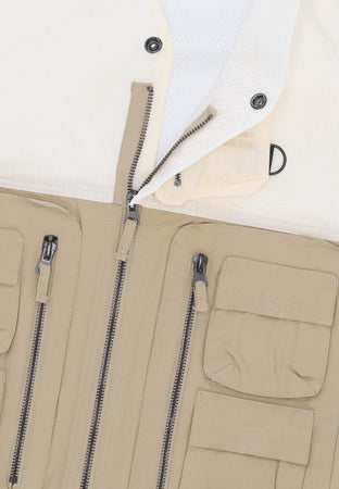 THE HUNDREDS Smanicato Uomo Battalia Vest Off White da uomo