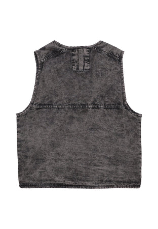 ALPHA INDUSTRIES Smanicato Uomo Canvas Acid Vest Black da uomo