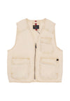 ALPHA INDUSTRIES Smanicato Uomo Canvas Acid Vest Vintage White da uomo