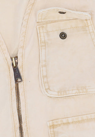 ALPHA INDUSTRIES Smanicato Uomo Canvas Acid Vest Vintage White da uomo