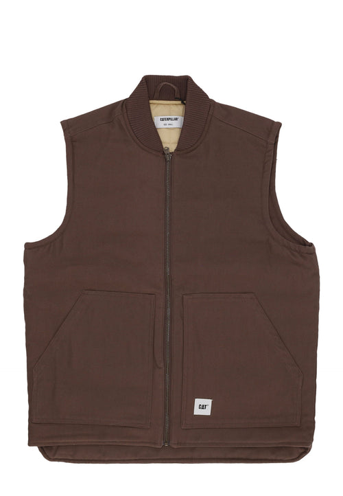 CATERPILLAR Smanicato Uomo Classic Canvas Vest Brown da uomo