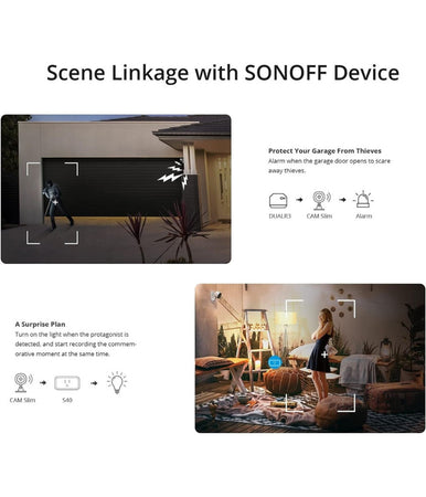 Smart Camera Mini Telecamera Visione Notturna Alexa Google 1080p Wifi Sonoff S-cam