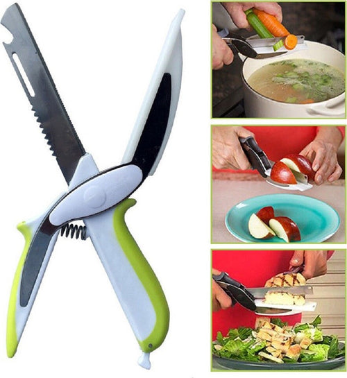 Smart Cutter 6 In 1 Forbici Coltello E Tagliere Da Cucina Affetta Verdure Carne Utensili Cucina Trade Shop italia - Napoli, Commerciovirtuoso.it