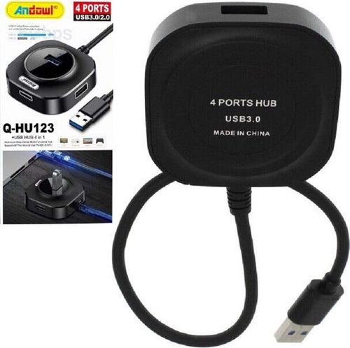 Smart Hub Usb 4 In 1 Con 4 Porte Usb 3.0/2.0 Q-hu123 Telefoni Computer Notebook Elettronica/Informatica/Accessori/USB Hub Trade Shop italia - Napoli, Commerciovirtuoso.it