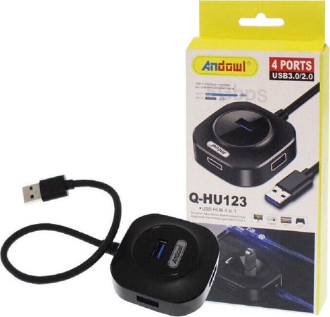 Smart Hub Usb 4 In 1 Con 4 Porte Usb 3.0/2.0 Q-hu123 Telefoni Computer Notebook Elettronica/Informatica/Accessori/USB Hub Trade Shop italia - Napoli, Commerciovirtuoso.it