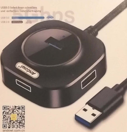 Smart Hub Usb 4 In 1 Con 4 Porte Usb 3.0/2.0 Q-hu123 Telefoni Computer Notebook Elettronica/Informatica/Accessori/USB Hub Trade Shop italia - Napoli, Commerciovirtuoso.it