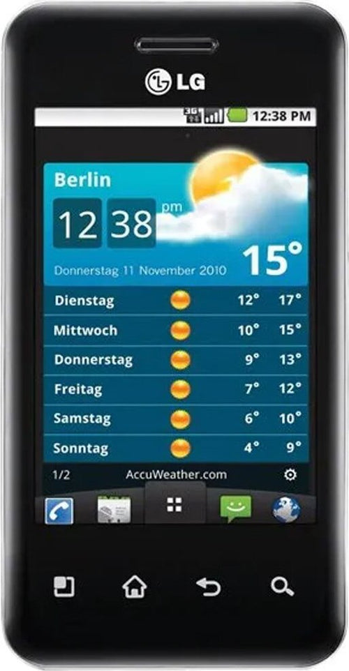 Smartphone LG-E720 Camera 5.0MP Android 2.2 3,2 600 MHz Qualcomm MSM