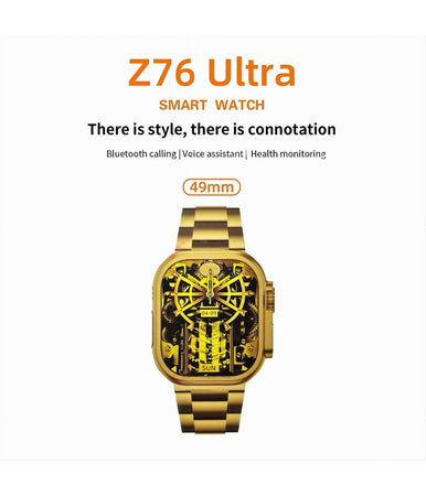 Smartwatch Orologio Intelligente 49mm Luxury Gold Watch Bt5.0 Wireless Z76 Ultra