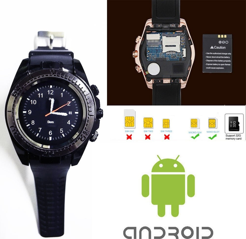 Smartwatch Round Bluetooth Pedometro Android Touch Screen Da Polso