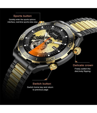 Smartwatch Z91 Pro Max Schermo Amoled Impermeabile Ip68 Bussola Ricarica Wireless