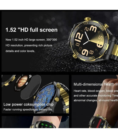 Smartwatch Z91 Pro Max Schermo Amoled Impermeabile Ip68 Bussola Ricarica Wireless