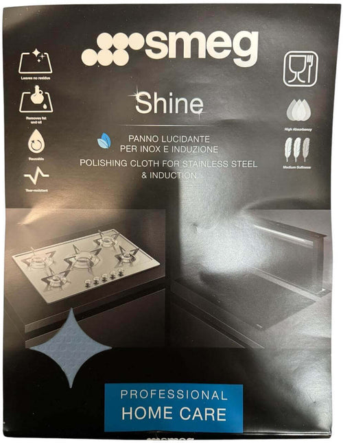 Smeg 905728 SHINE Panno lucidante per superfici in acciaio inox e induzione