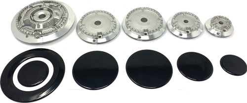 SMEG BRUCIATORI + SPARTIFIAMMA CUCINA GAS 5 FUOCHI  ORIGINALI NERI LUCIDI Casa e cucina/Utensili da cucina/Bruciatori da cucina Rossi Ricambi - Venetico Marina, Commerciovirtuoso.it