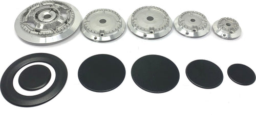 SMEG BRUCIATORI + SPARTIFIAMMA CUCINA GAS 5 FUOCHI ORIGINALI NERI SATINATI Casa e cucina/Utensili da cucina/Bruciatori da cucina Rossi Ricambi - Venetico Marina, Commerciovirtuoso.it