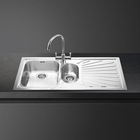 Smeg SP102D 1+1/2 vasca con gocciolatoio destro 100x50 cm inox