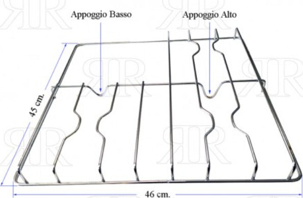 Smeg-White-Westinghouse-griglia-cucina-gas-acciaio-Cromato-3-fuochi-+-Piastra-a-sinistra-cm-45x46-appoggi-1-alto-1basso