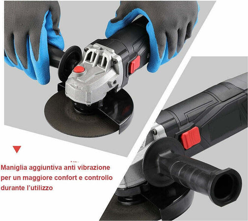 Smerigliatrice Angolare 750w Flex Frullino 125mm 6 Dischi E Manico Regolabile Fai da te/Utensili elettrici e a mano/Utensili elettrici/Smerigliatrici/Smerigliatrici angolari Trade Shop italia - Napoli, Commerciovirtuoso.it