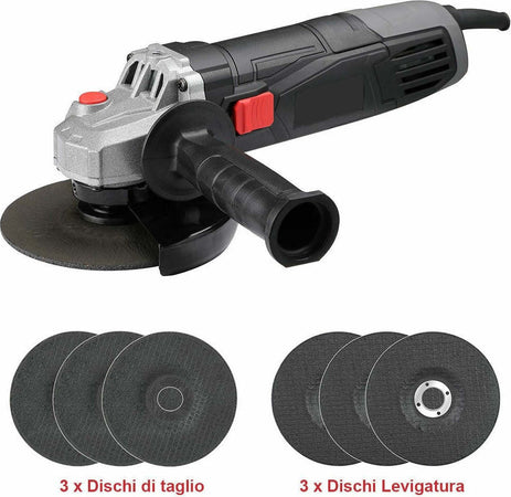 Smerigliatrice Angolare 750w Flex Frullino 125mm 6 Dischi E Manico Regolabile Fai da te/Utensili elettrici e a mano/Utensili elettrici/Smerigliatrici/Smerigliatrici angolari Trade Shop italia - Napoli, Commerciovirtuoso.it