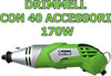 SMERIGLIATRICE MINI TRAPANO FRESA DRIMMEL DI PRECISIONE 170W 40 ACCESSORI Fai da te/Utensili elettrici e a mano/Utensili elettrici/Smerigliatrici/Smerigliatrici diritte Trade Shop italia - Napoli, Commerciovirtuoso.it