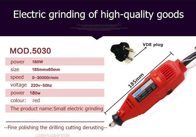 SMERIGLIATRICE TRAPANO DRIMEL MULTIPRO 180W MULTIUSO MULTIFUNZIONE ACCESSORI Fai da te/Utensili elettrici e a mano/Utensili elettrici/Smerigliatrici/Smerigliatrici diritte Trade Shop italia - Napoli, Commerciovirtuoso.it