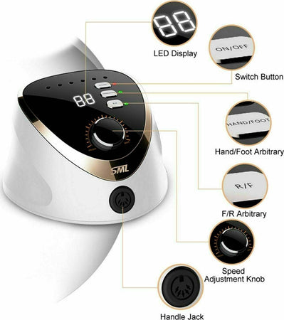 SML m12 Fresa per unghie 35000 giri professionale RICOSTRUZIONE UNGHIA GEL MANI Bellezza/Manicure e pedicure/Strumenti e accessori/Frese per unghie Zencoccostore - Formia, Commerciovirtuoso.it