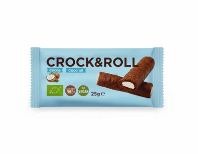 Snack croccante crock&roll biologico vegano e gluten free con crema al cocco bem 25g