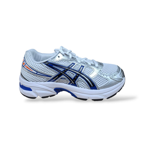 Sneakers ASICS GEL 1130 Bambini Grigio Bianco Blu – Retro Running, Laccio | Scarpetteria Gica