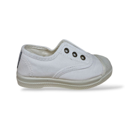 Sneakers Bambini Natural World 470 Bianco Elastico – Scarpe Vegane Traspiranti Primavera Estate