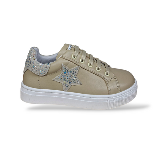 Sneakers Bambina Balducci Butter in Pelle Beige – Eleganza Versatile Made in Italy
