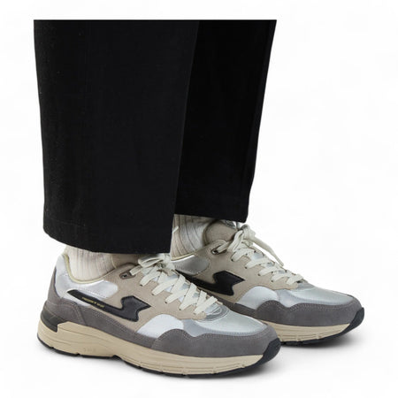 STEPNEY WORKERS CLUB sneakers stepney workers club amiel s-strike suede mix - silver smoke da uomo