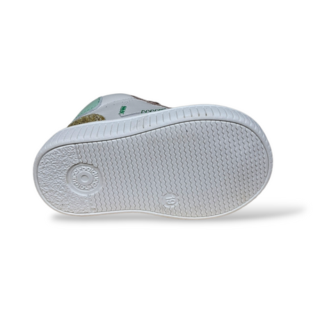 Scarpe Primi Passi Balducci Cita in Pelle Bianco Rosa Verde Acqua – Comfort Artigianale Made in Italy