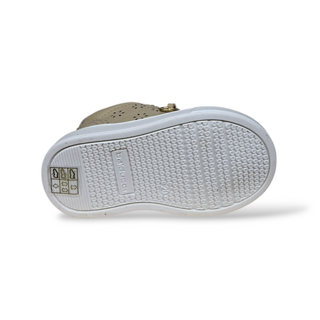 Scarpe Primi Passi Balducci Cita in Pelle Beige Oro Argento – Comfort Artigianale Made in Italy