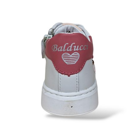 Scarpe Primi Passi Balducci Cita in Pelle Bianco Rosa Cipria – Comfort Artigianale Made in Italy