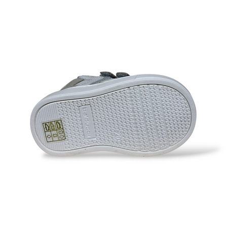 Scarpe Primi Passi Bambino Balducci Cita 7235 Pelle Grigio Bianco – Comfort Artigianale Made in Italy