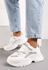 Elina - Sneakers con lacci strass