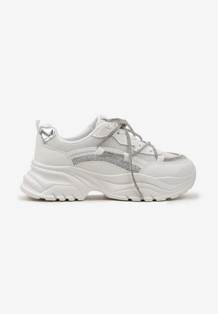 Elina - Sneakers con lacci strass