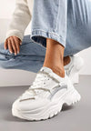 Elina - Sneakers con lacci strass
