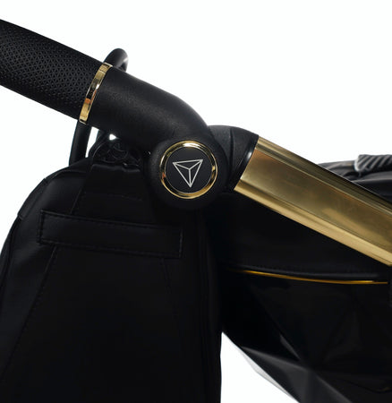 Diamond Fluo V2 2 in 1 Pelle Nero Navicella Nera Telaio Oro Giallo