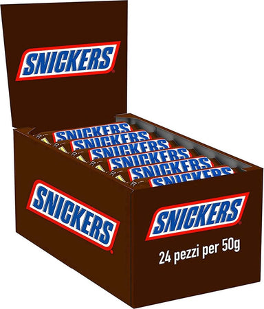 Snickers 24x Barrette Al Cioccolato Arachidi E Caramello Snickers 50 Gr Confezione Da 24 Pz Alimentari e cura della casa/Snack dolci e salati/Cioccolata/Barrette/Tavolette Franco Pausa Caffè - Albano Laziale, Commerciovirtuoso.it